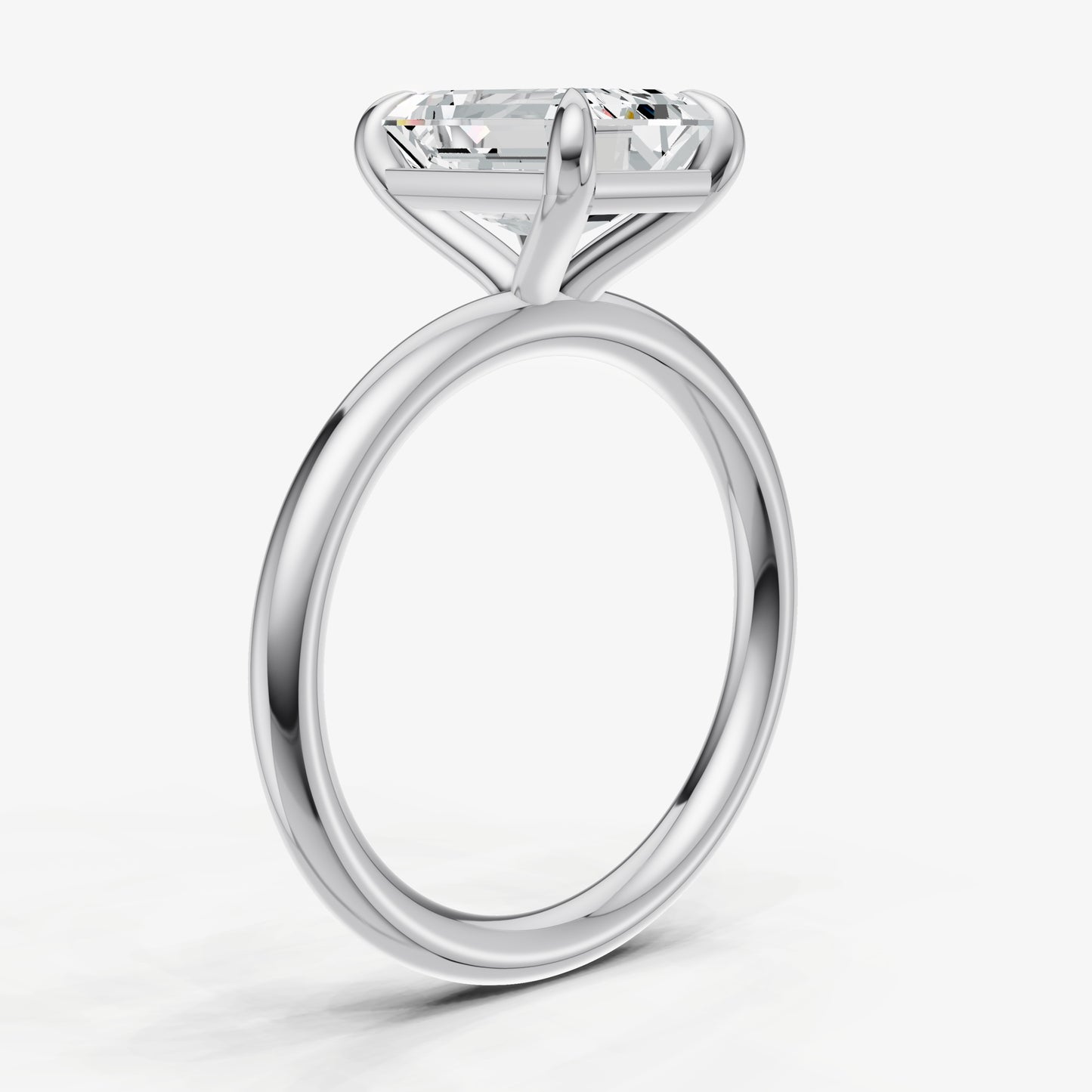 Emerald Cluster Diamond Engagement Ring