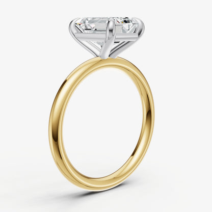 Emerald Cluster Diamond Engagement Ring
