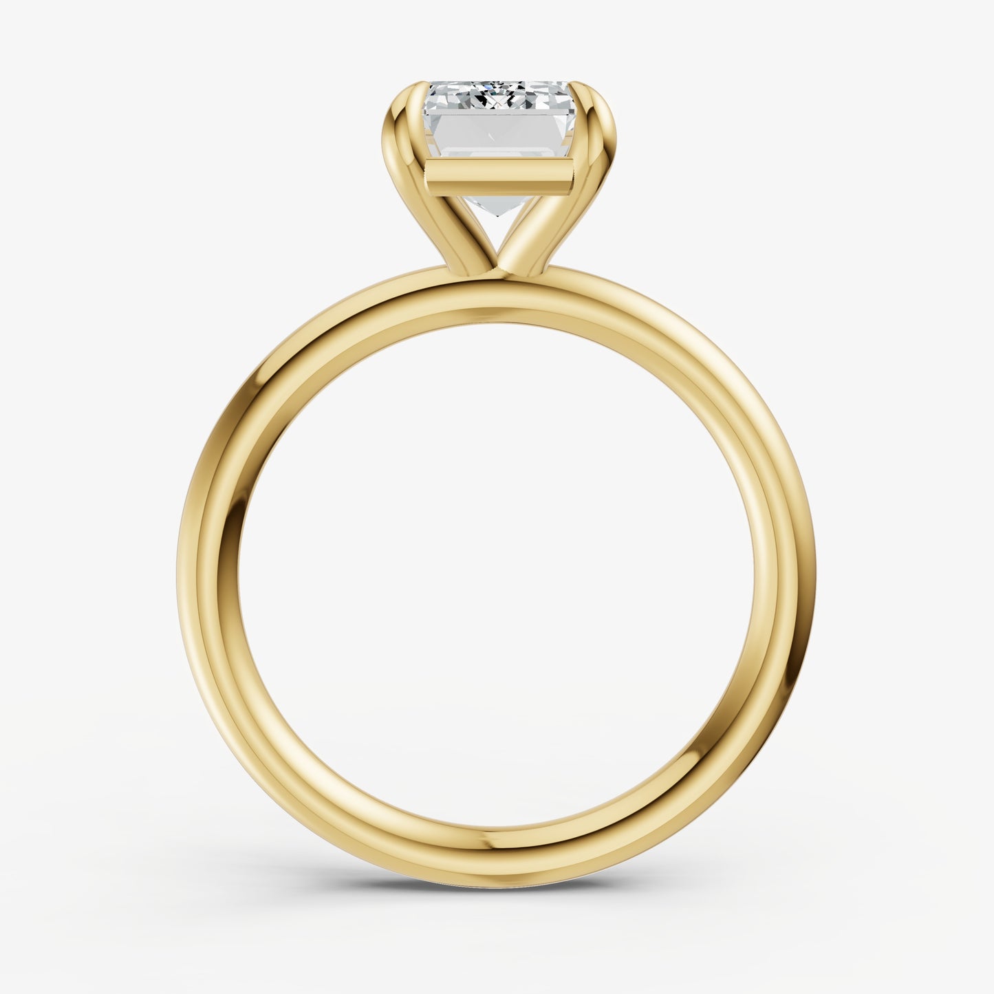 Emerald Cluster Diamond Engagement Ring