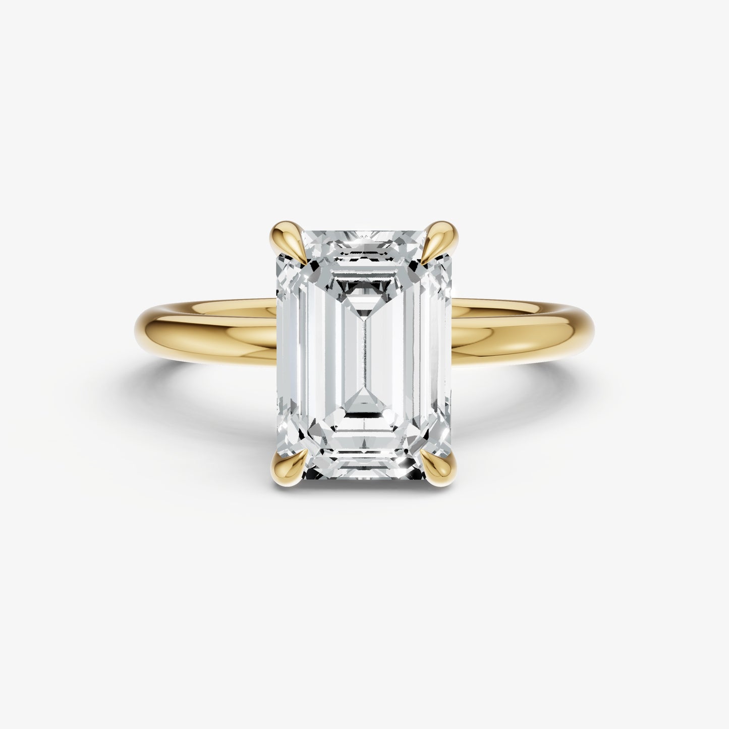 Emerald Cluster Diamond Engagement Ring