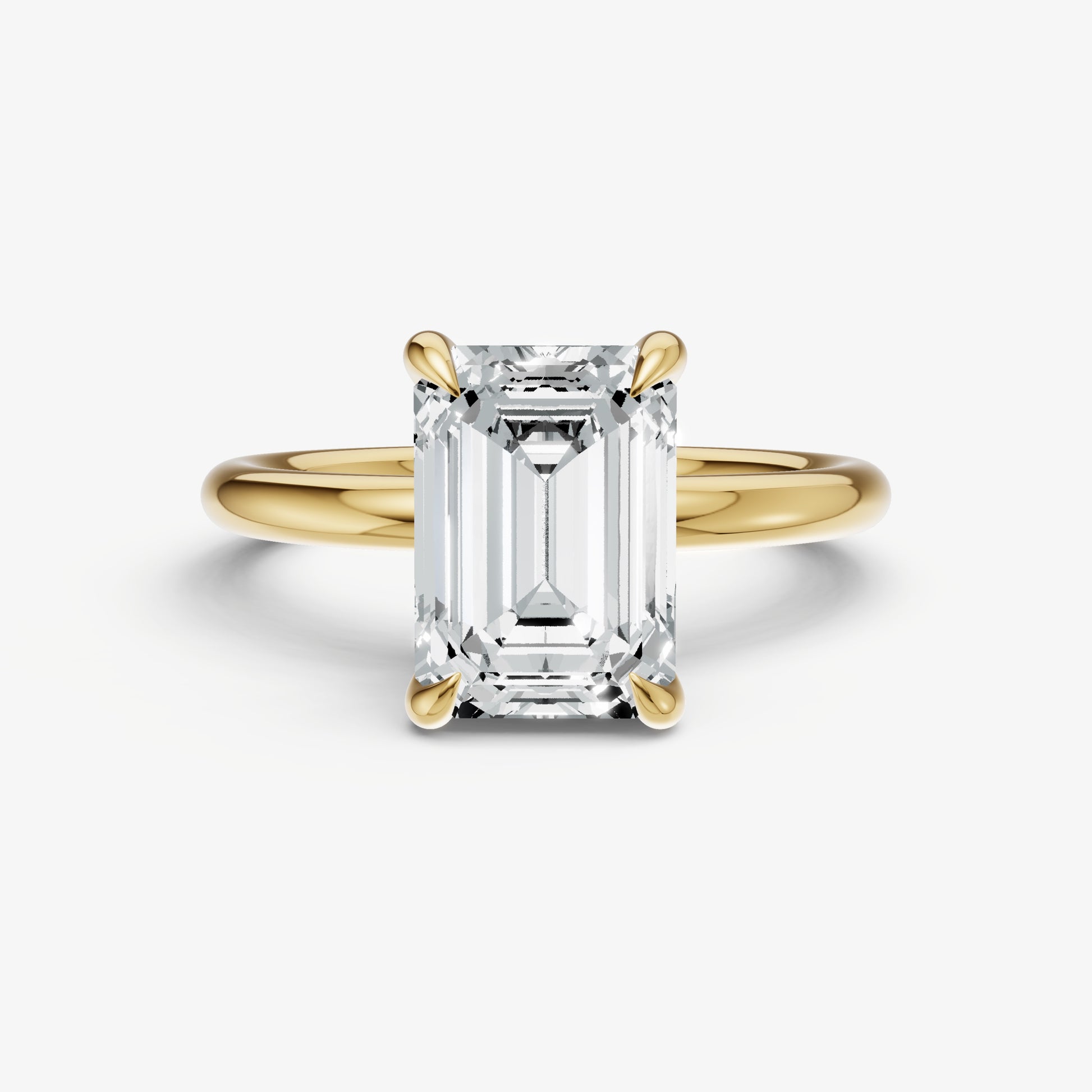 Emerald Cluster Diamond Engagement Ring
