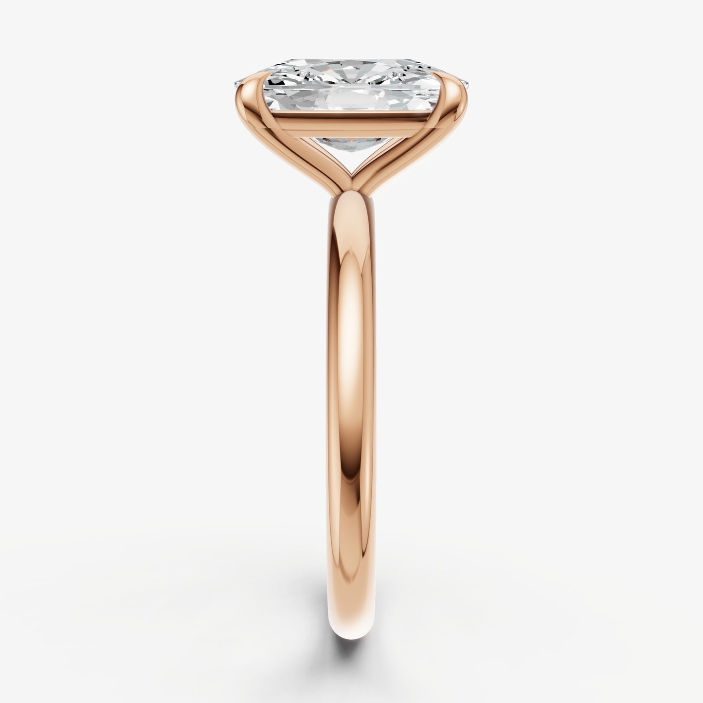Elongated Cushion Cluster Diamond Engagement Ring