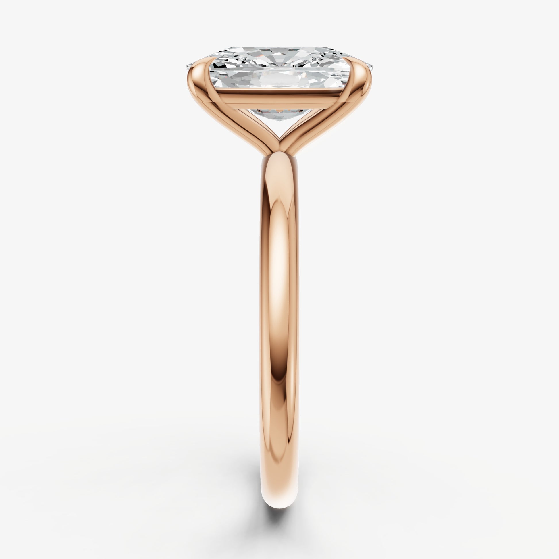 Elongated Cushion Cluster Diamond Engagement Ring
