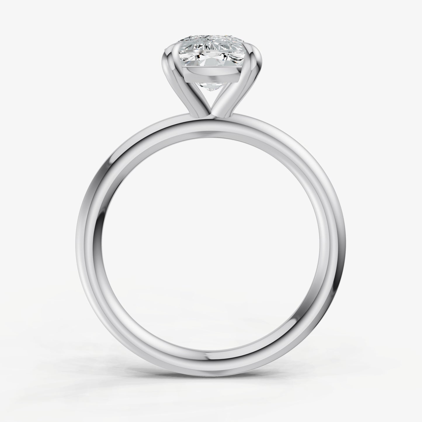 Elongated Cushion Cluster Diamond Engagement Ring