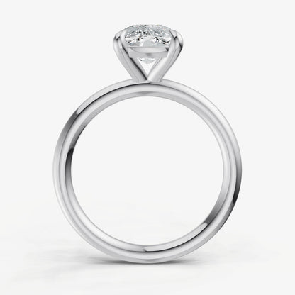 Elongated Cushion Cluster Diamond Engagement Ring