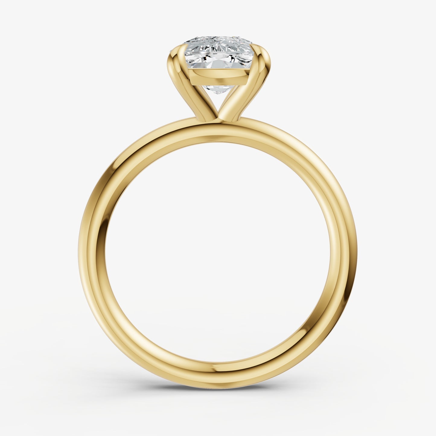 Elongated Cushion Cluster Diamond Engagement Ring