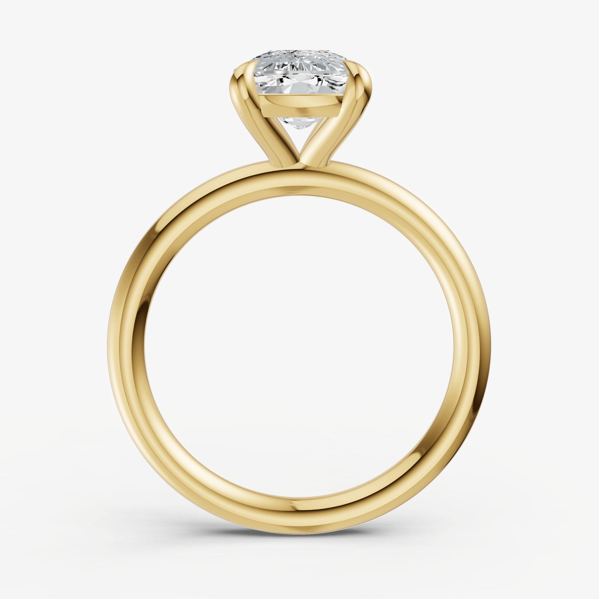 Elongated Cushion Cluster Diamond Engagement Ring