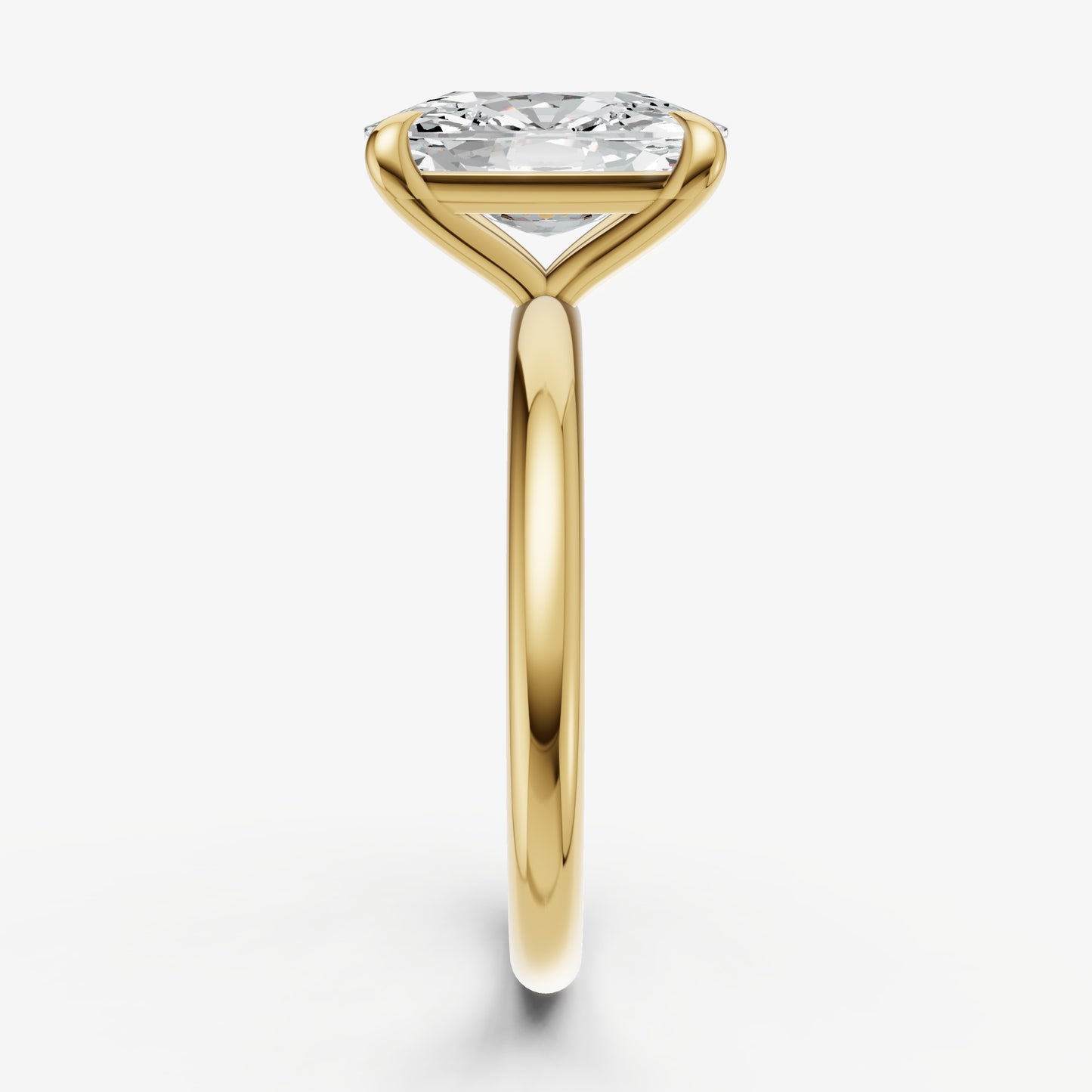 Elongated Cushion Cluster Diamond Engagement Ring