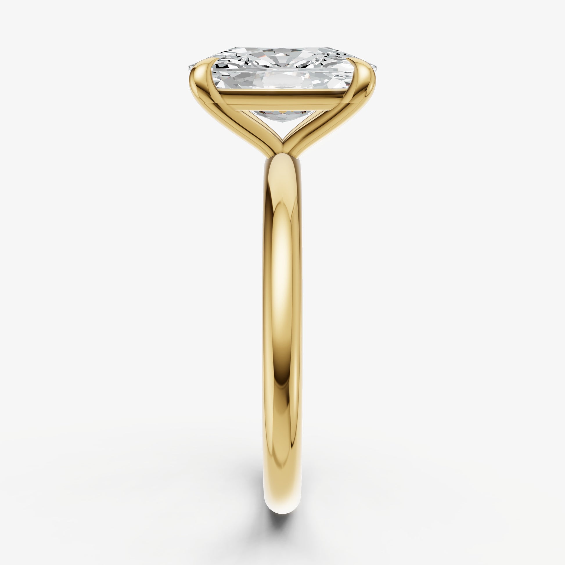 Elongated Cushion Cluster Diamond Engagement Ring