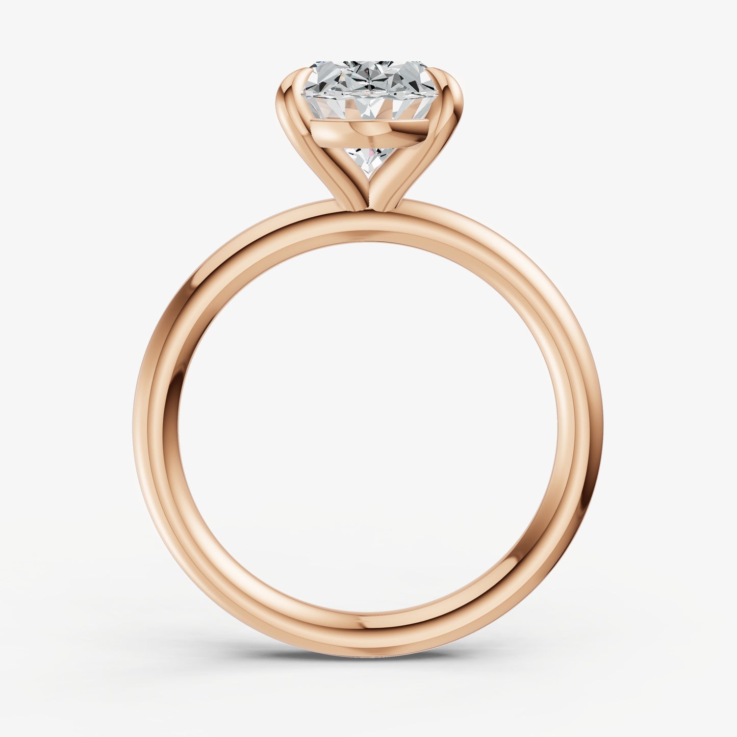 Oval Cluster Diamond Engagement Ring