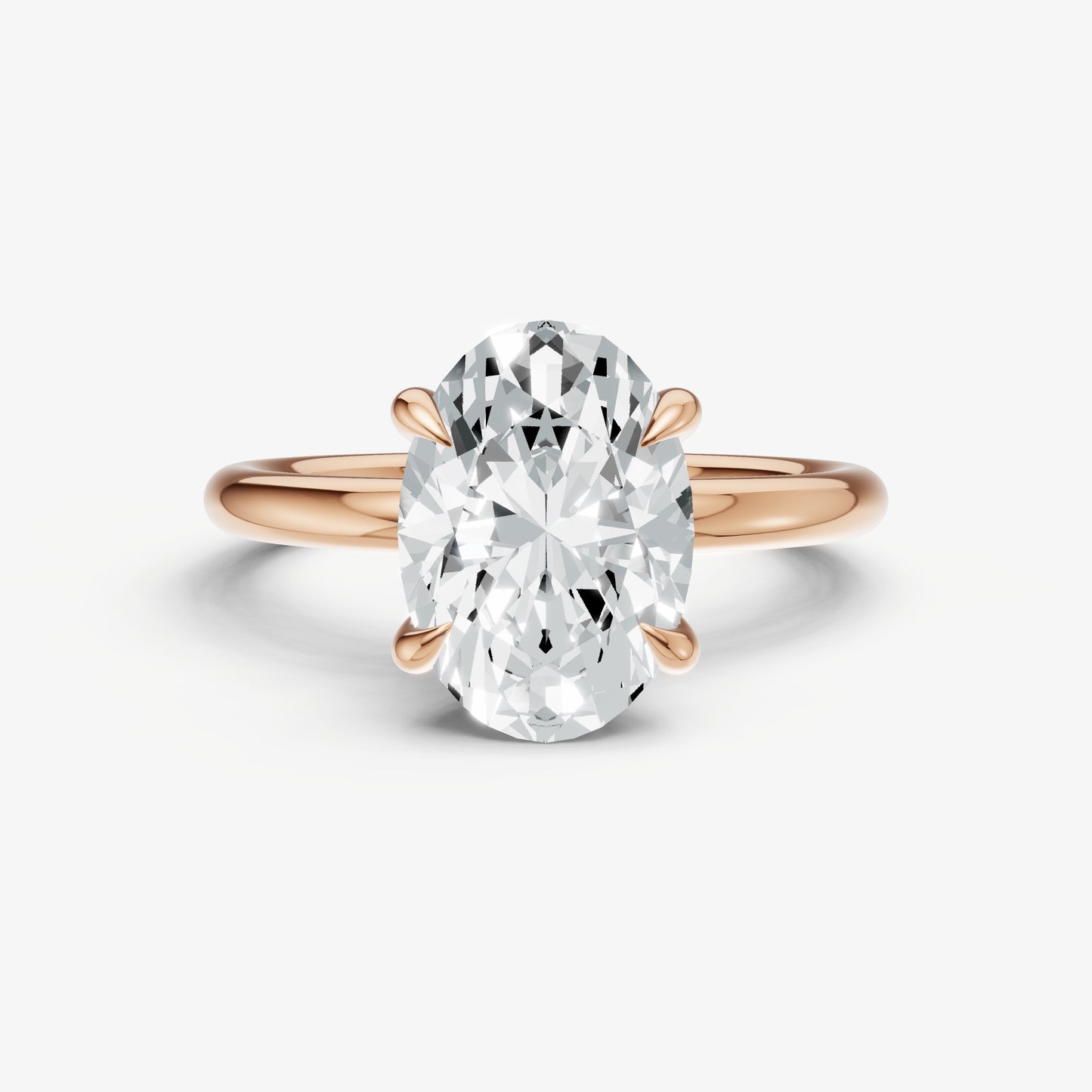 Oval Cluster Diamond Engagement Ring