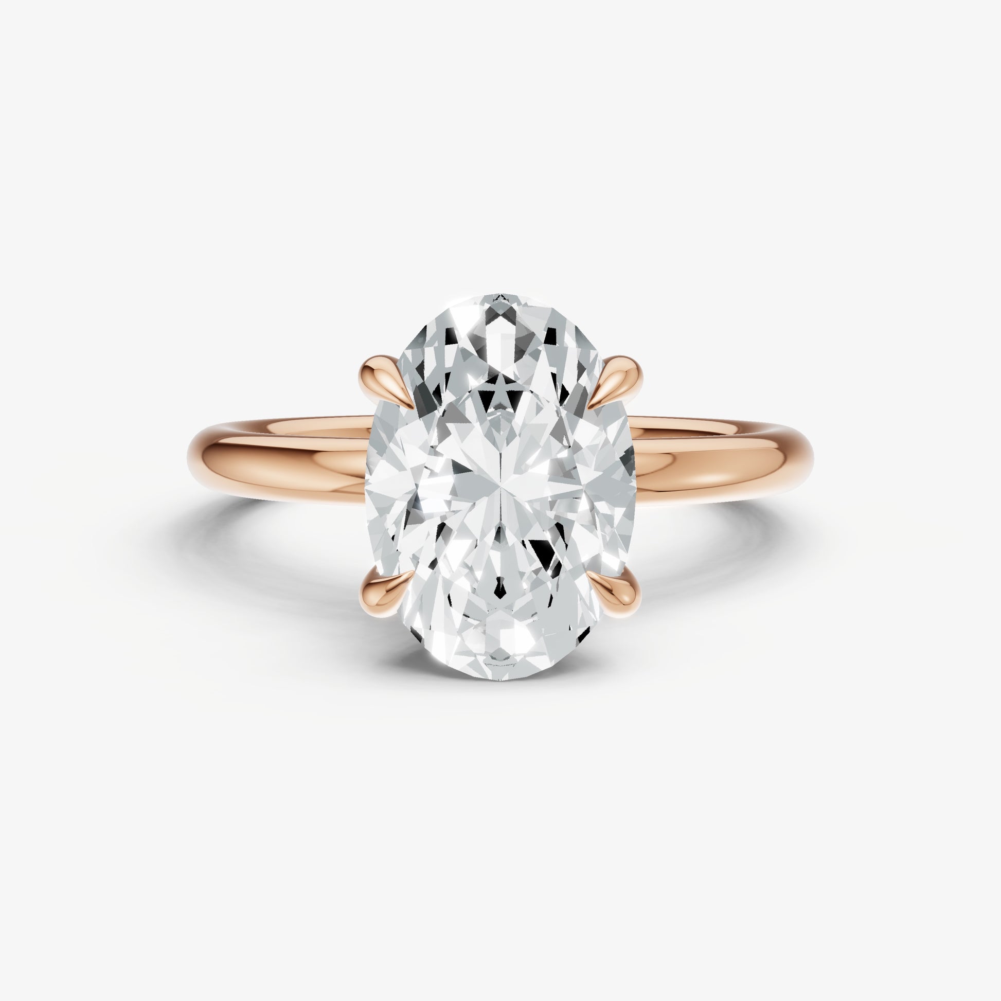 Oval Cluster Diamond Engagement Ring