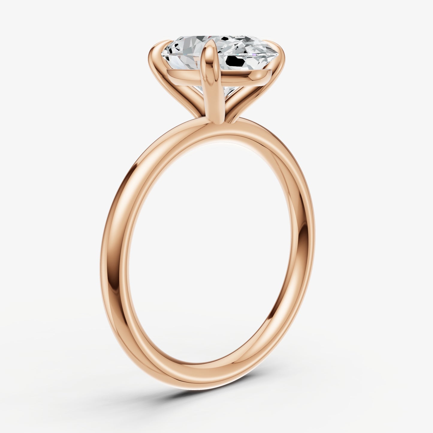 Oval Cluster Diamond Engagement Ring