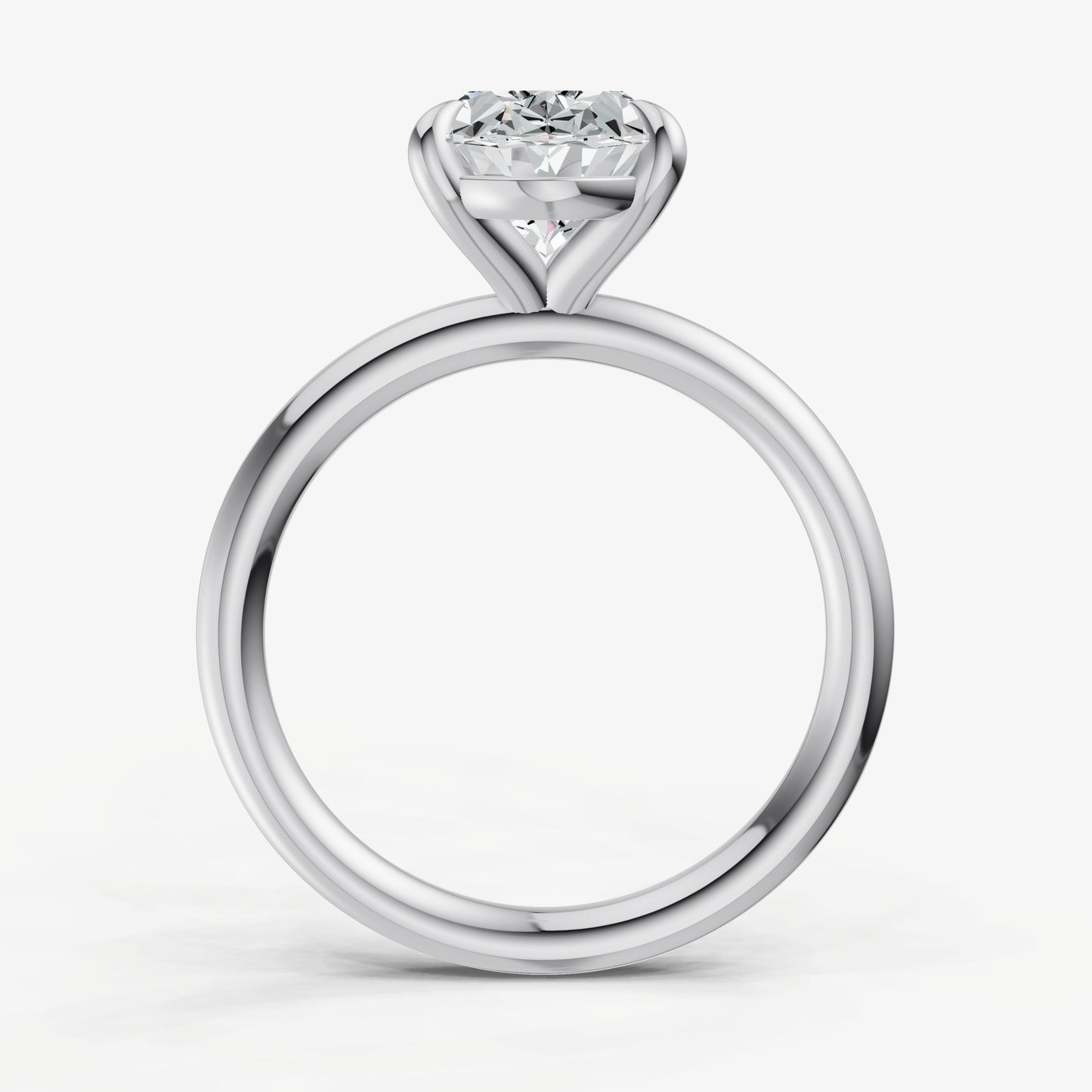 Oval Cluster Diamond Engagement Ring