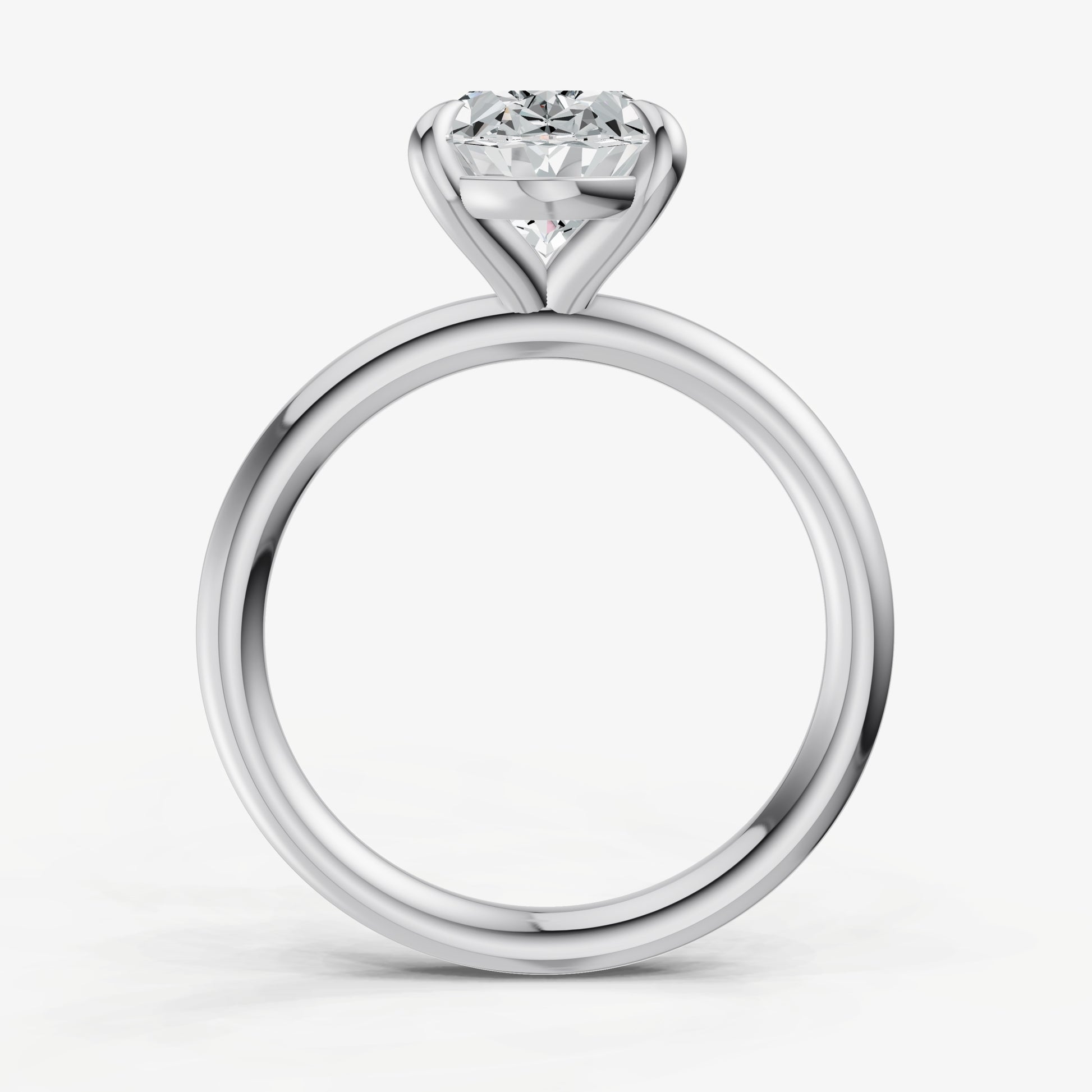 Oval Cluster Diamond Engagement Ring