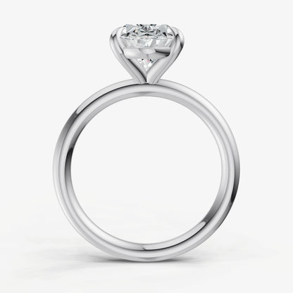 Oval Cluster Diamond Engagement Ring