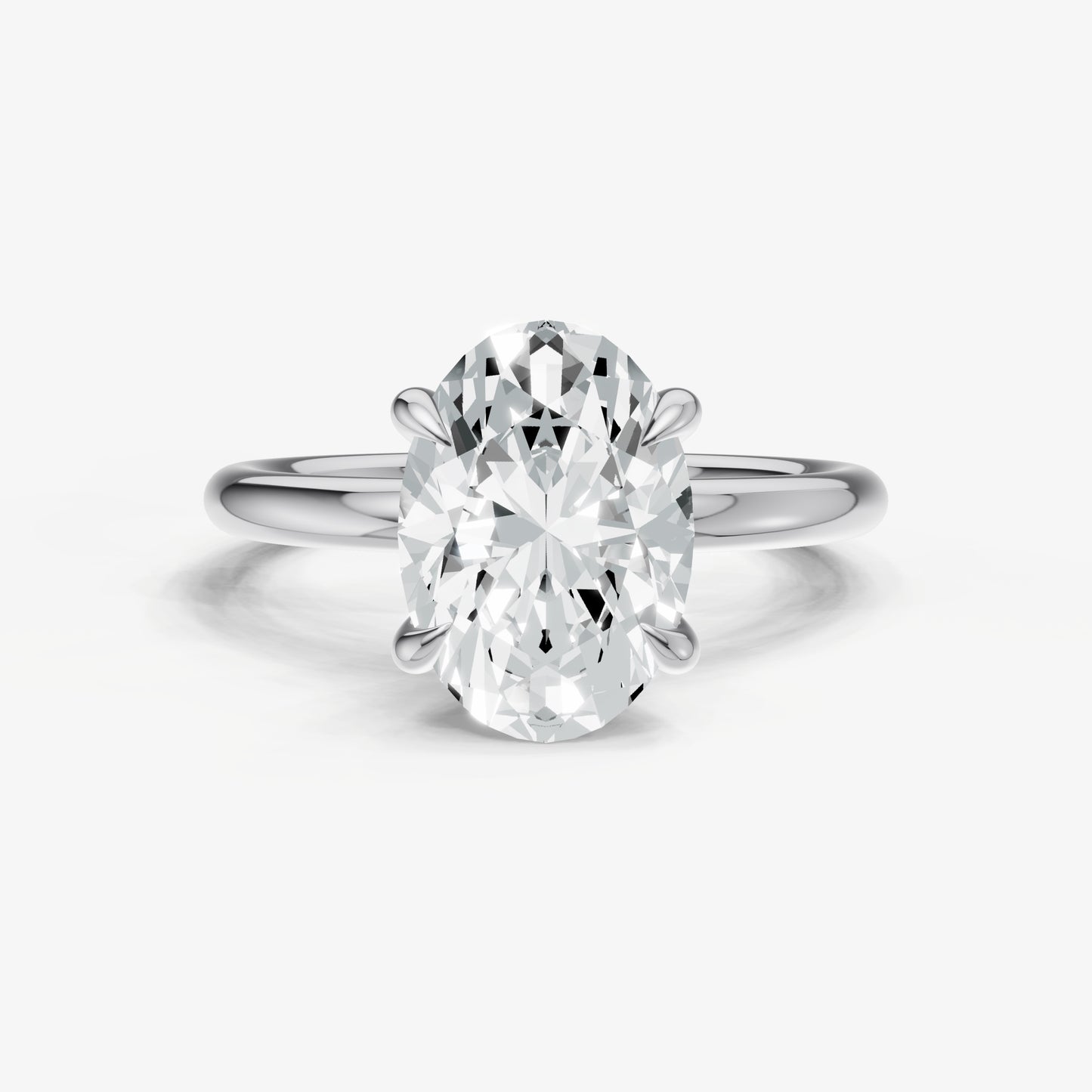 Oval Cluster Diamond Engagement Ring