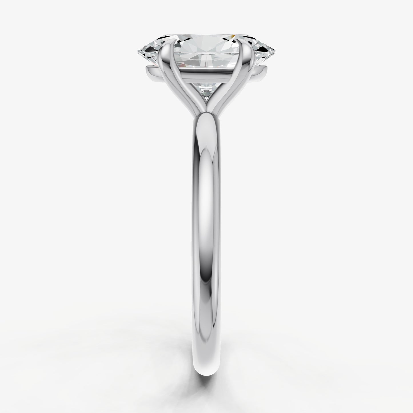 Oval Cluster Diamond Engagement Ring