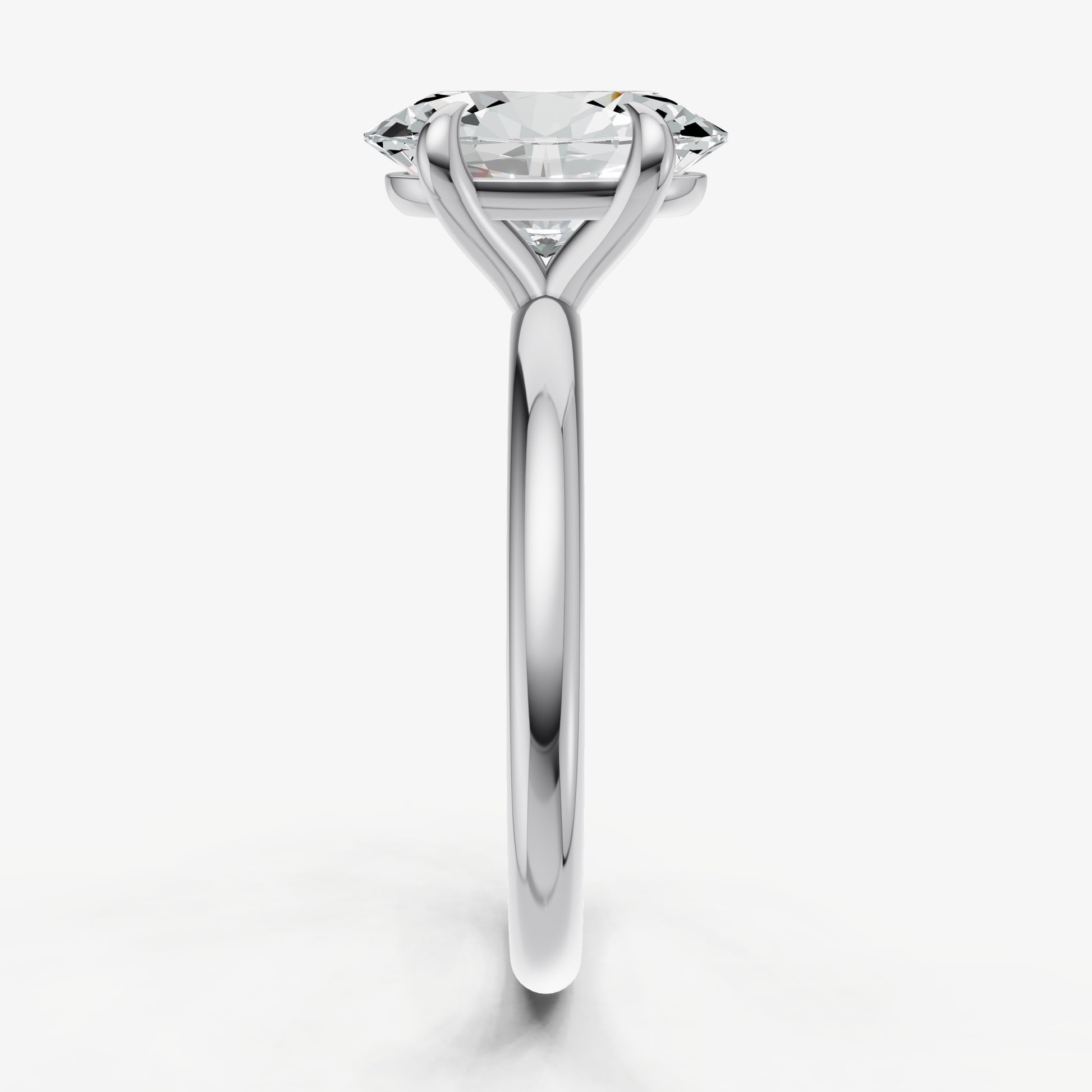 Oval Cluster Diamond Engagement Ring