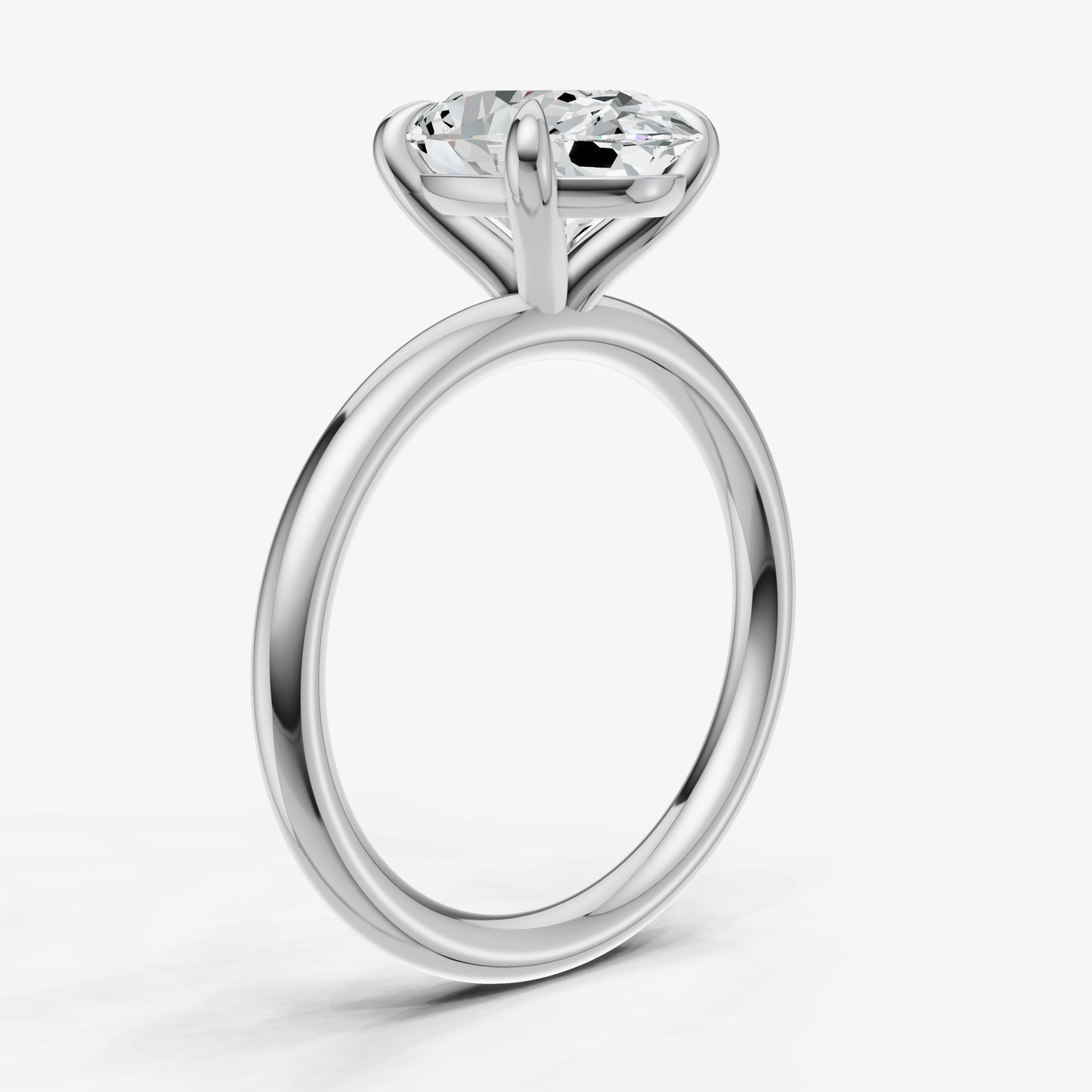 Oval Cluster Diamond Engagement Ring