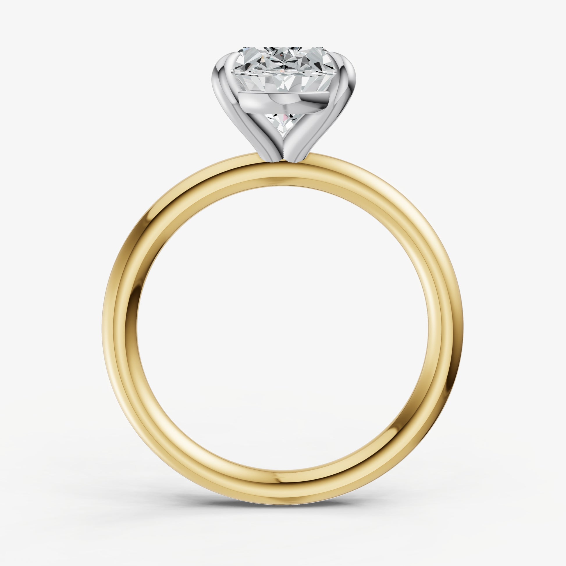 Oval Cluster Diamond Engagement Ring