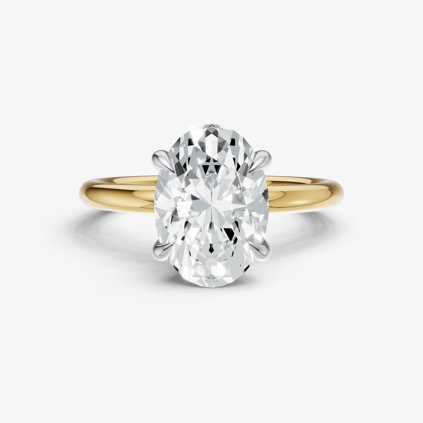Oval Cluster Diamond Engagement Ring
