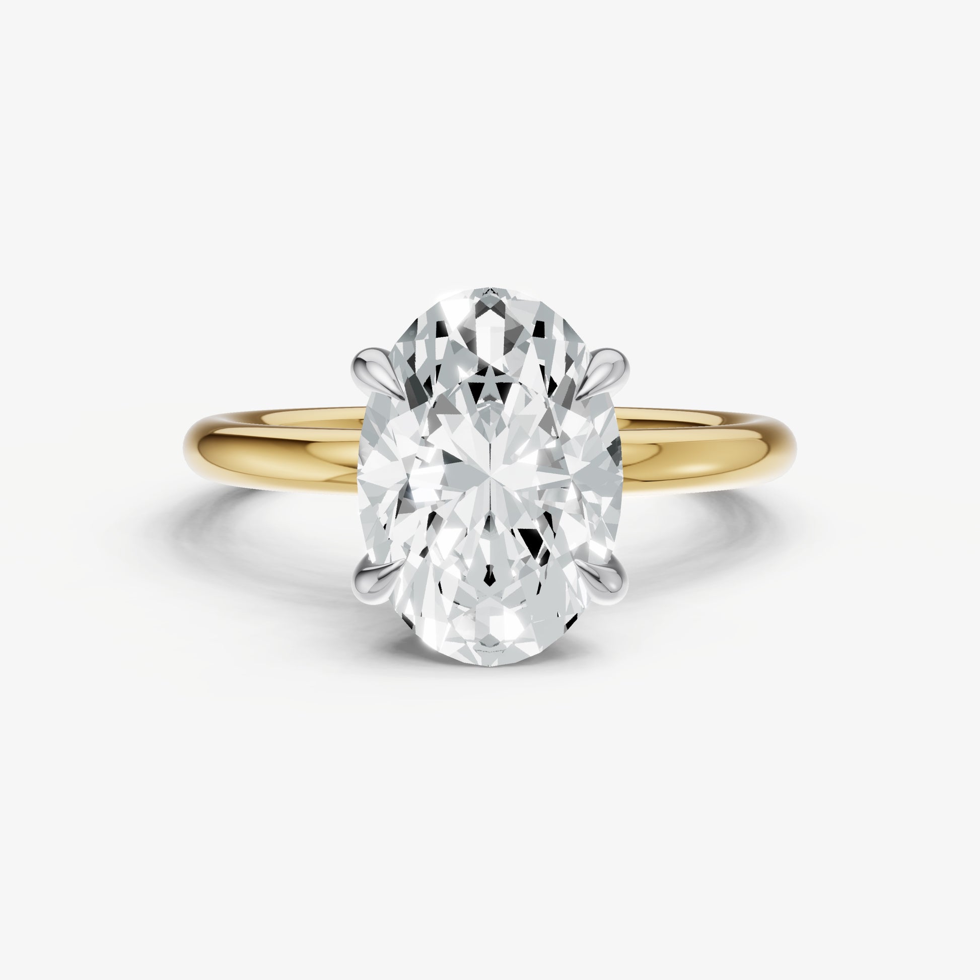 Oval Cluster Diamond Engagement Ring