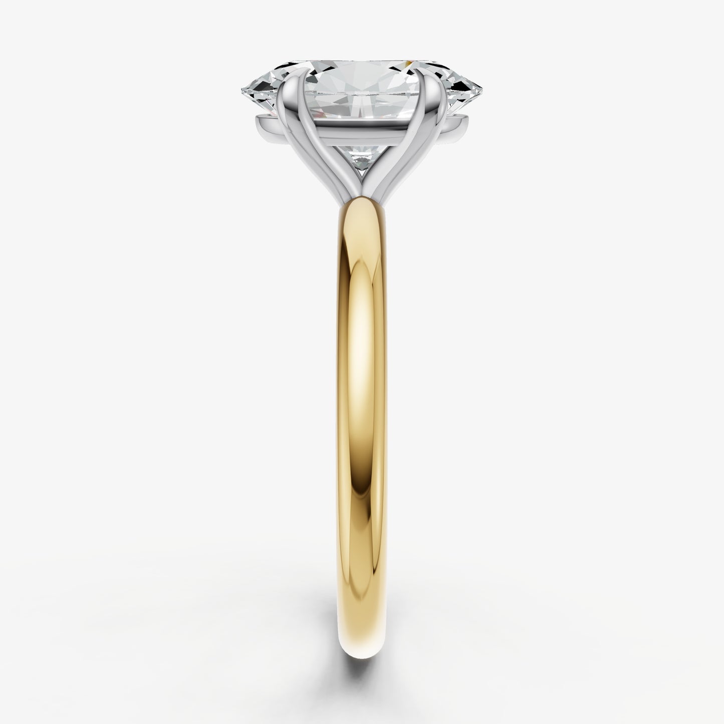 Oval Cluster Diamond Engagement Ring