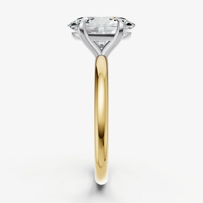 Oval Cluster Diamond Engagement Ring