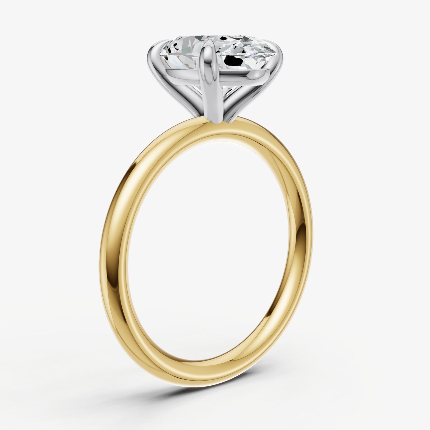 Oval Cluster Diamond Engagement Ring