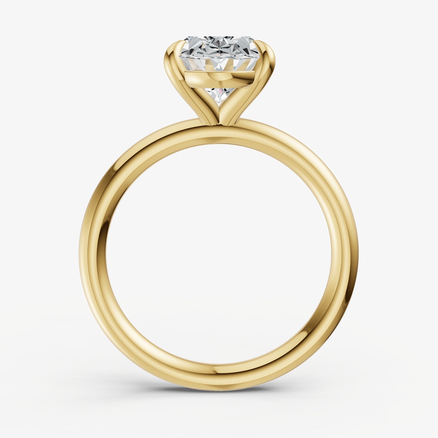 Oval Cluster Diamond Engagement Ring