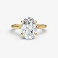 Oval Four Claw Solitaire Engagement Ring