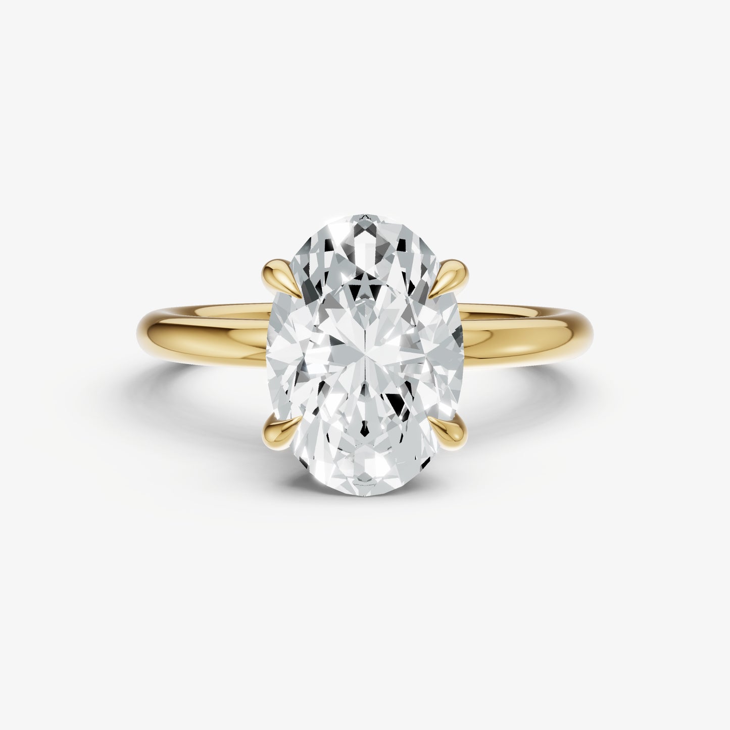 Oval Cluster Diamond Engagement Ring