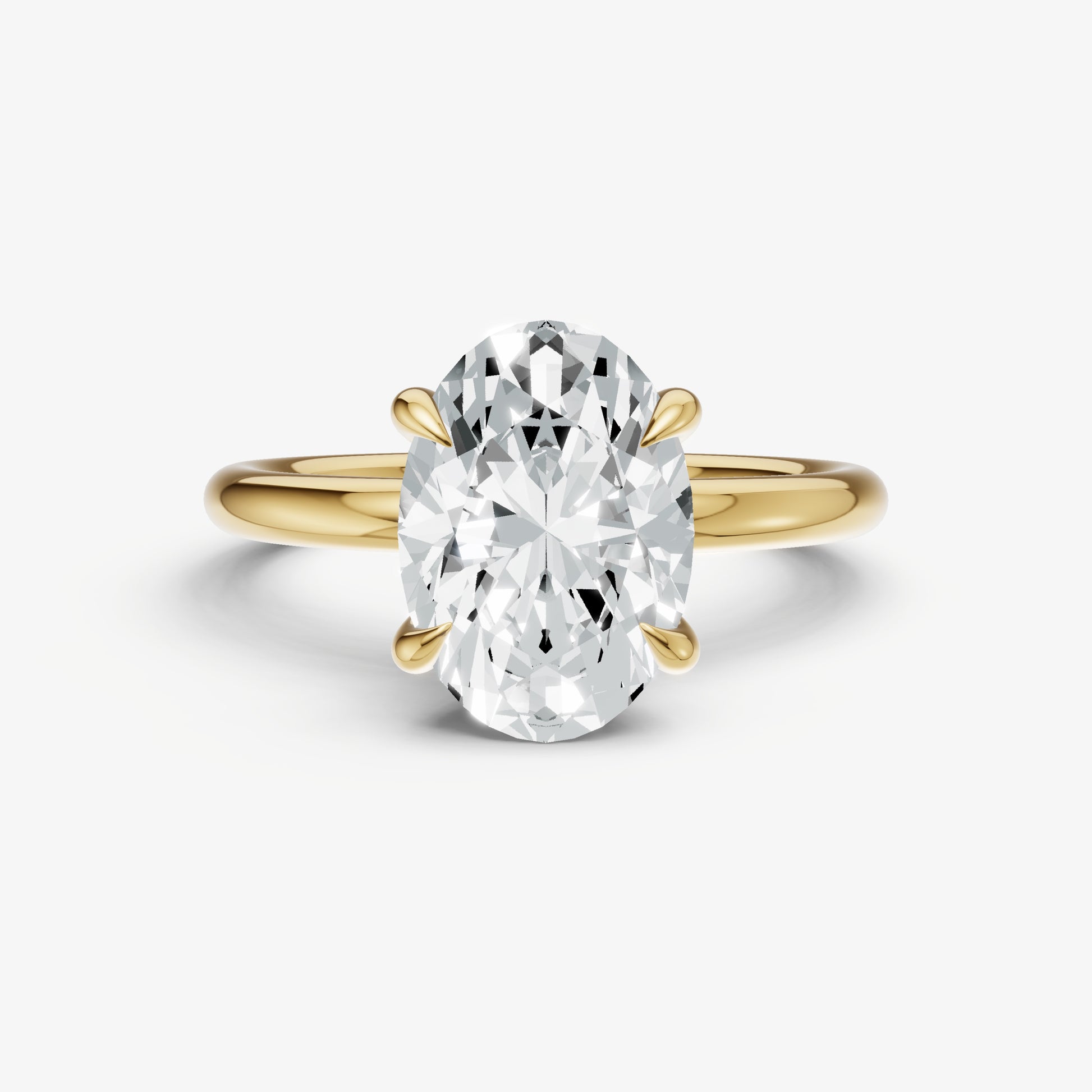 Oval Cluster Diamond Engagement Ring