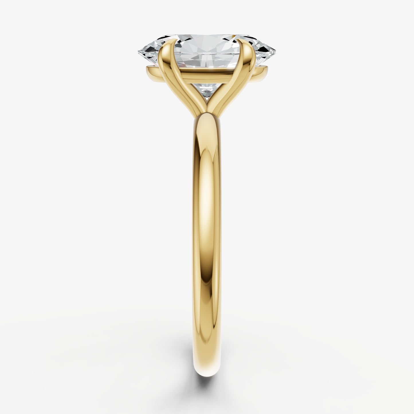 Oval Cluster Diamond Engagement Ring