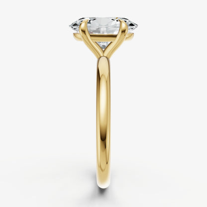 Oval Cluster Diamond Engagement Ring