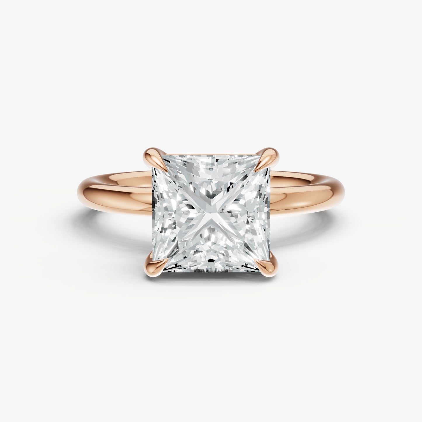 Princess Cluster Diamond Engagement Ring