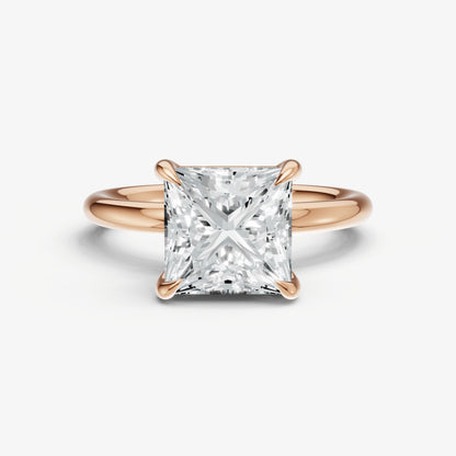 Princess Cluster Diamond Engagement Ring