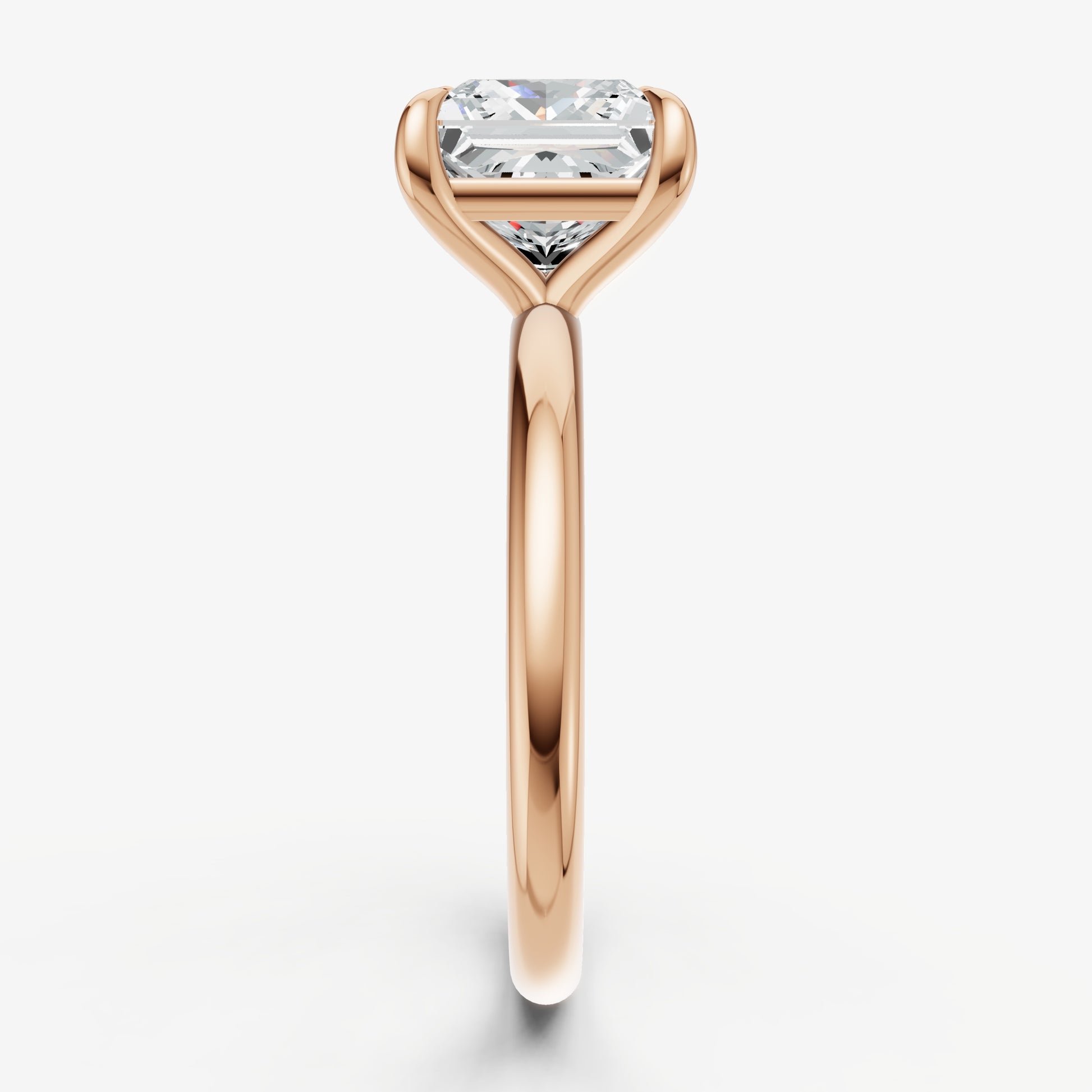 Princess Cluster Diamond Engagement Ring
