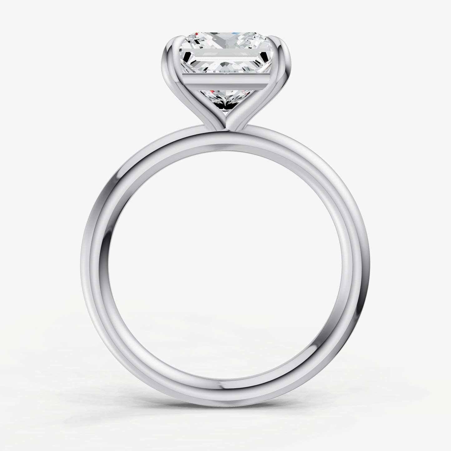 Princess Cluster Diamond Engagement Ring