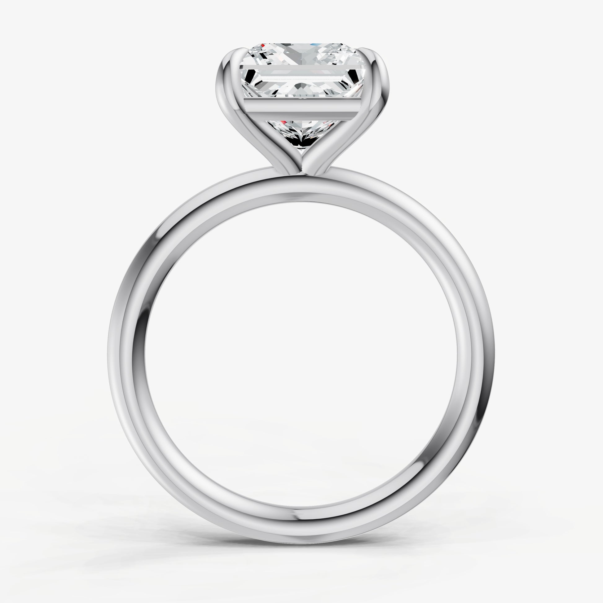 Princess Cluster Diamond Engagement Ring
