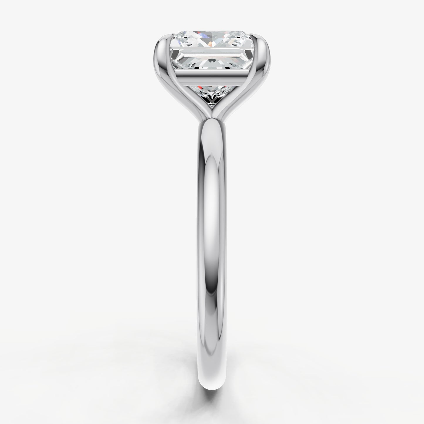 Princess Cluster Diamond Engagement Ring