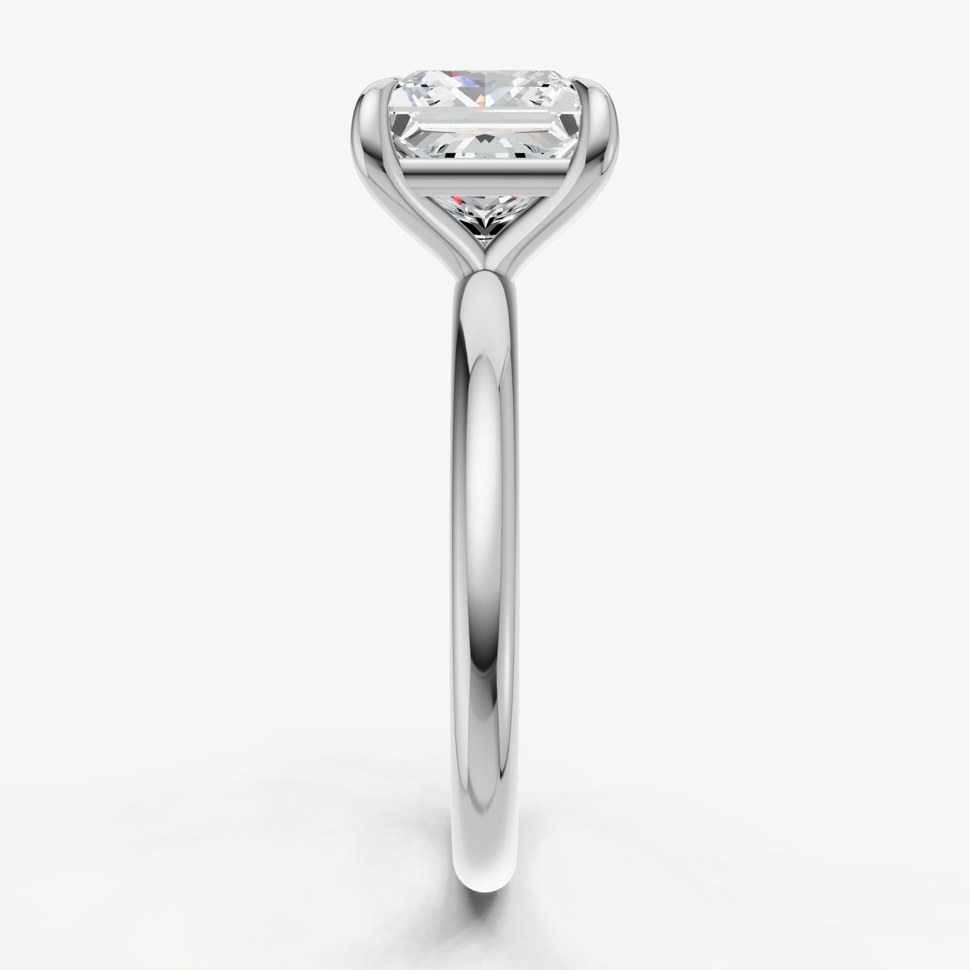 Princess Cluster Diamond Engagement Ring