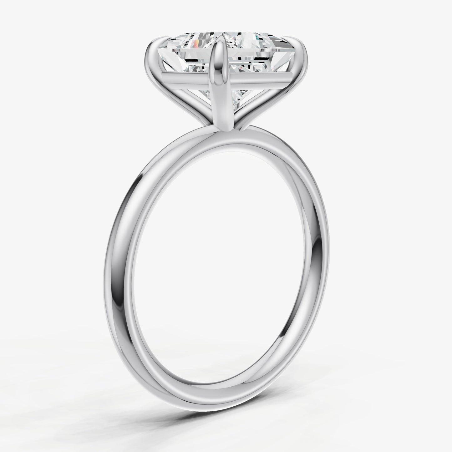 Princess Cluster Diamond Engagement Ring