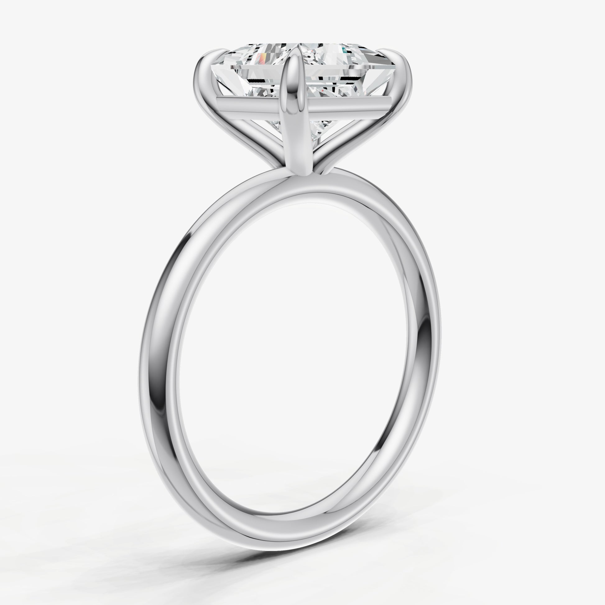 Princess Cluster Diamond Engagement Ring