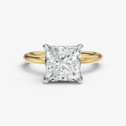 Princess Cluster Diamond Engagement Ring