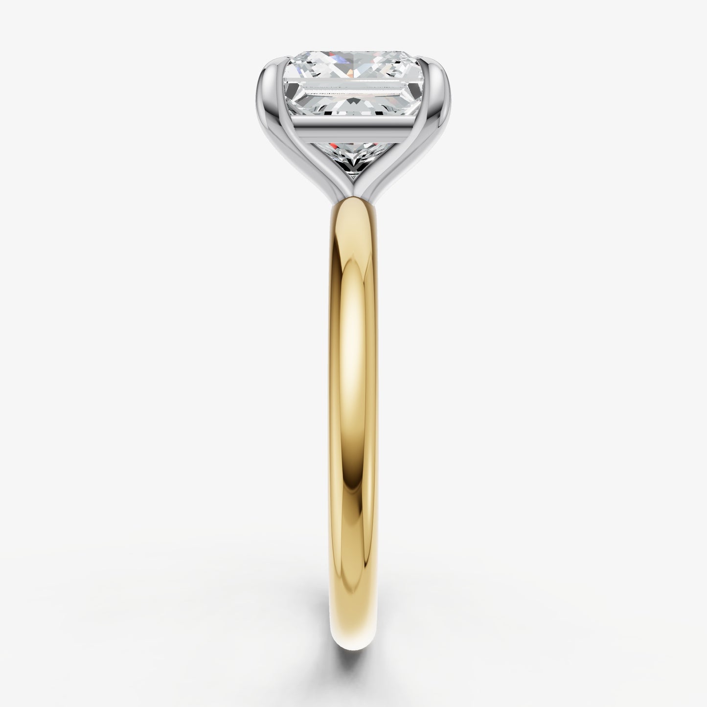Princess Cluster Diamond Engagement Ring