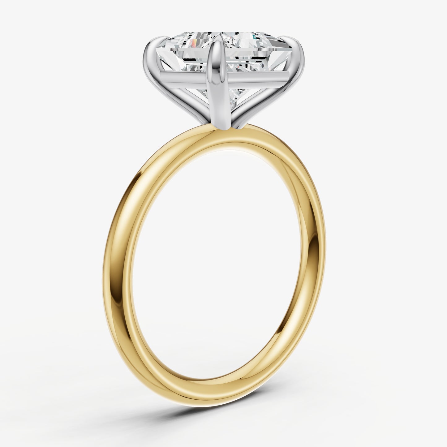 Princess Cluster Diamond Engagement Ring
