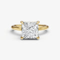 Princess Four Claw Solitaire Engagement Ring