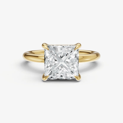 Princess Cluster Diamond Engagement Ring